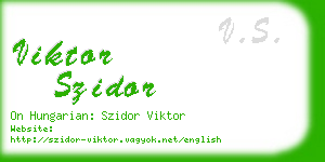 viktor szidor business card